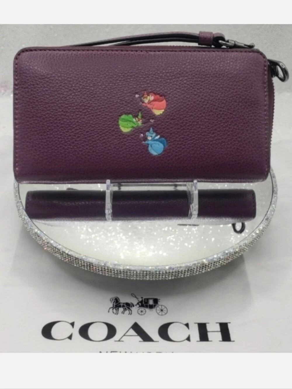 Coach x Disney Long Zip Around Wallet Once Upon A Dream Wrist Strap